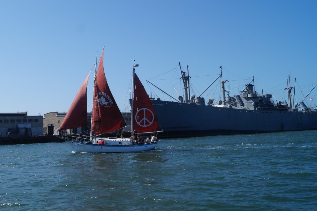 Sailing in front of the Jeremiah O'Brien